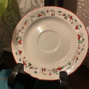 ✨⚡️💥 4 FARBERWARE WHITE CHRISTMAS Saucers
